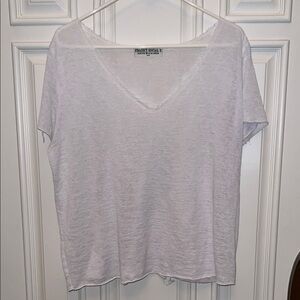 Project Social T White V-Neck Short Sleeve Tee